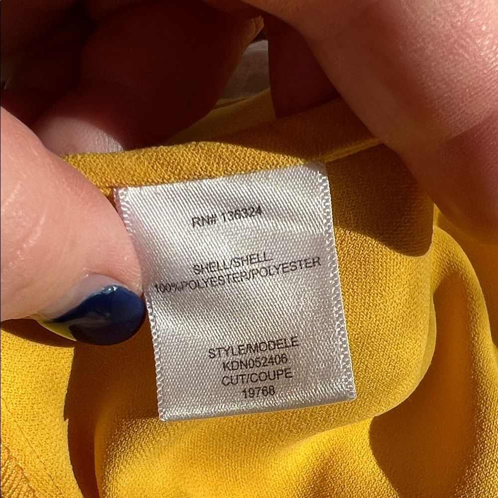 Halston Heritage Mustard Strapless Dress - Picture 8 of 9
